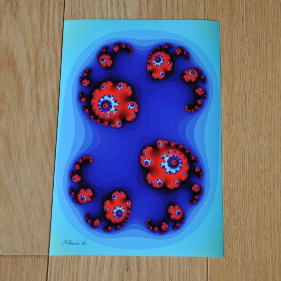 Fractale de Mandelbrot Julia bleu, par Mathérialis'Art